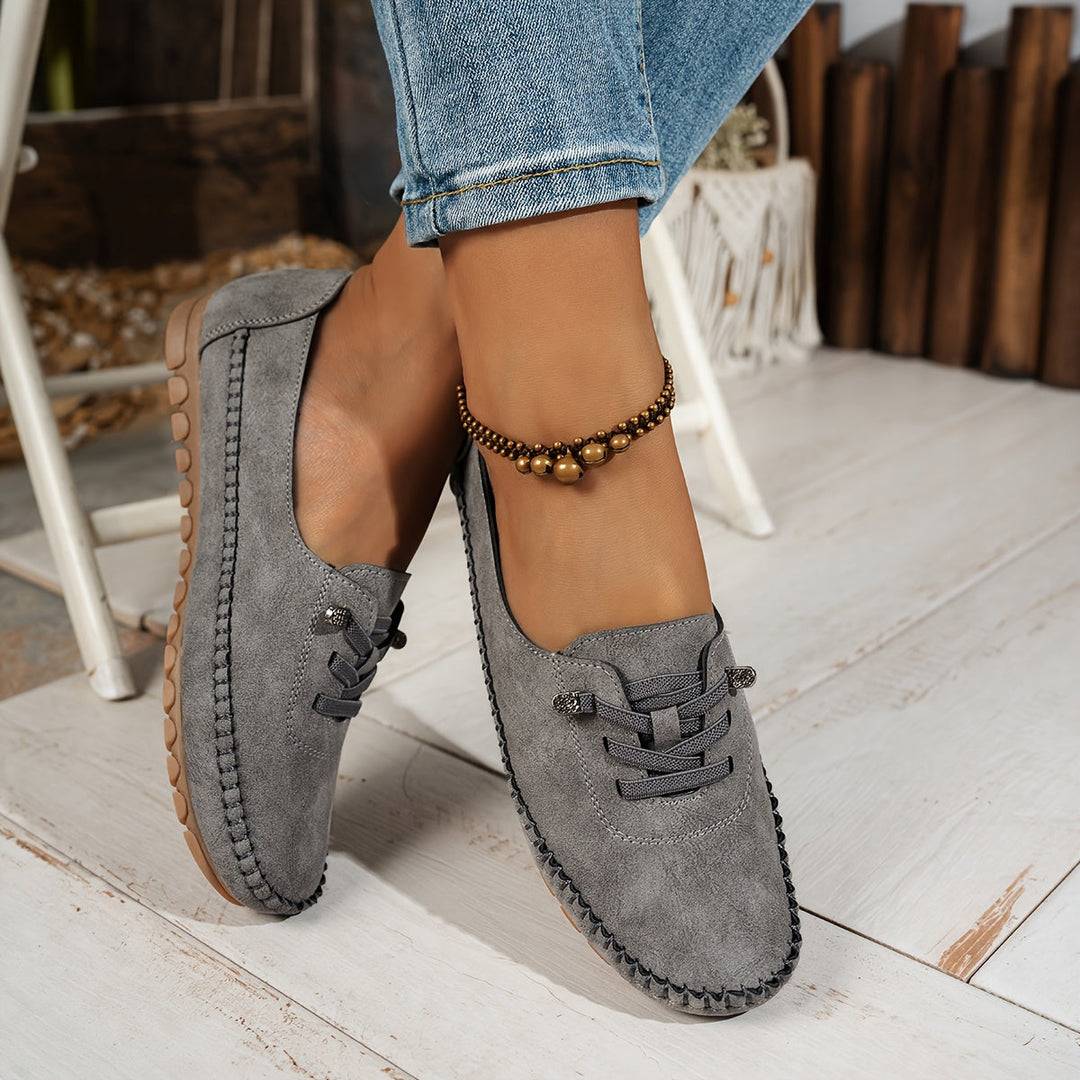 Zakiya – Bequeme Schnür Loafer Aus Wildleder