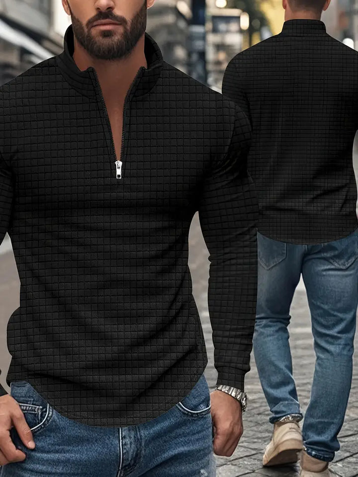 Jarryd – Langarm Sweatshirt Mit Halbem Reißverschluss