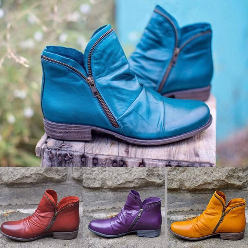 Marzell - Lederstiefel mit Reißverschluss