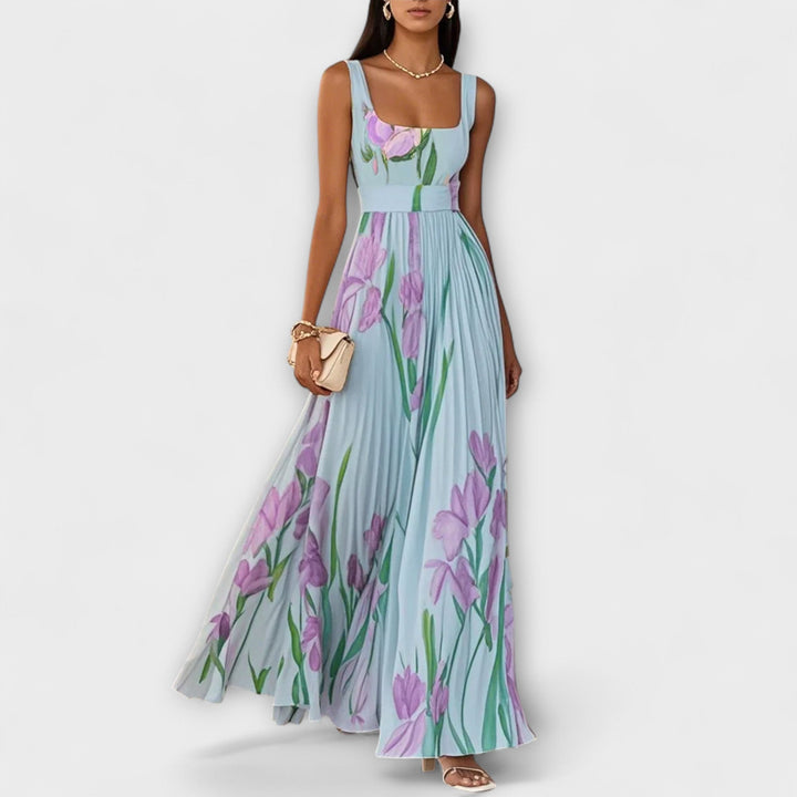 Tressa – Stilvolles Armelloses Blumen Kleid