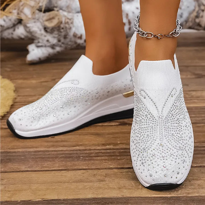 Josia - Slip-on Sneaker Mit Schmetterlingsmuster Aus Strasssteinen