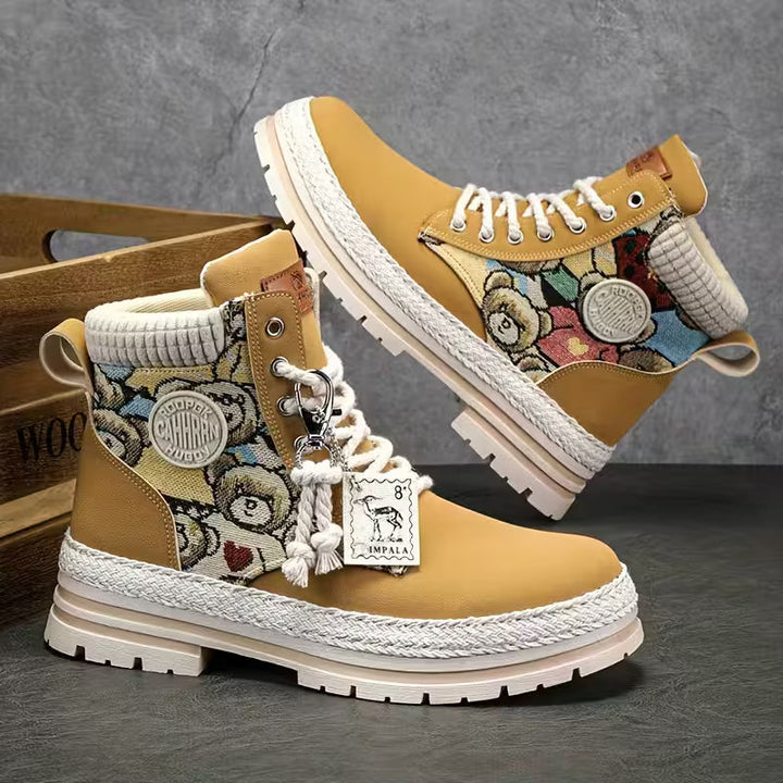 Hilarie - Rutschfeste Turnschuh Mit Teddy Drucken