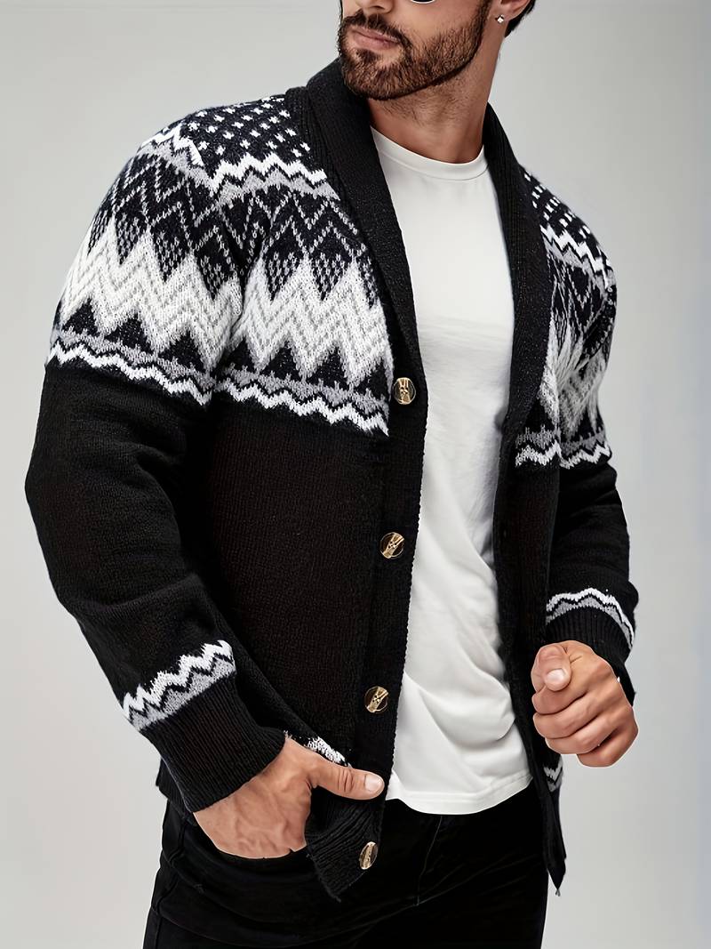 Elroy - Lässiger Pullover Mit Geometrischem Muster