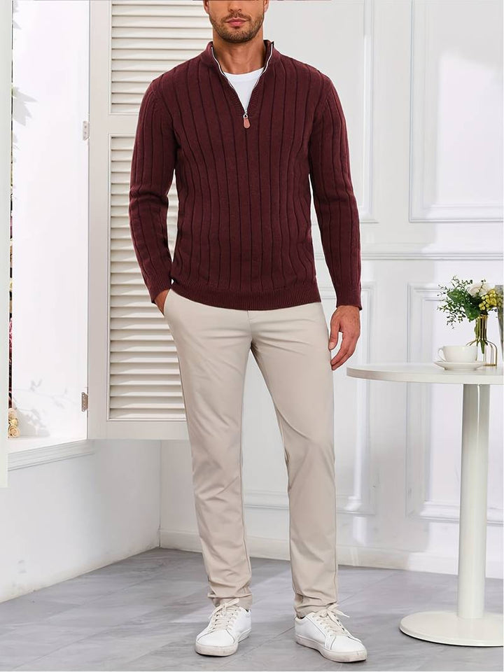 Yedidya - Lässiger Langarm Strick Pullover