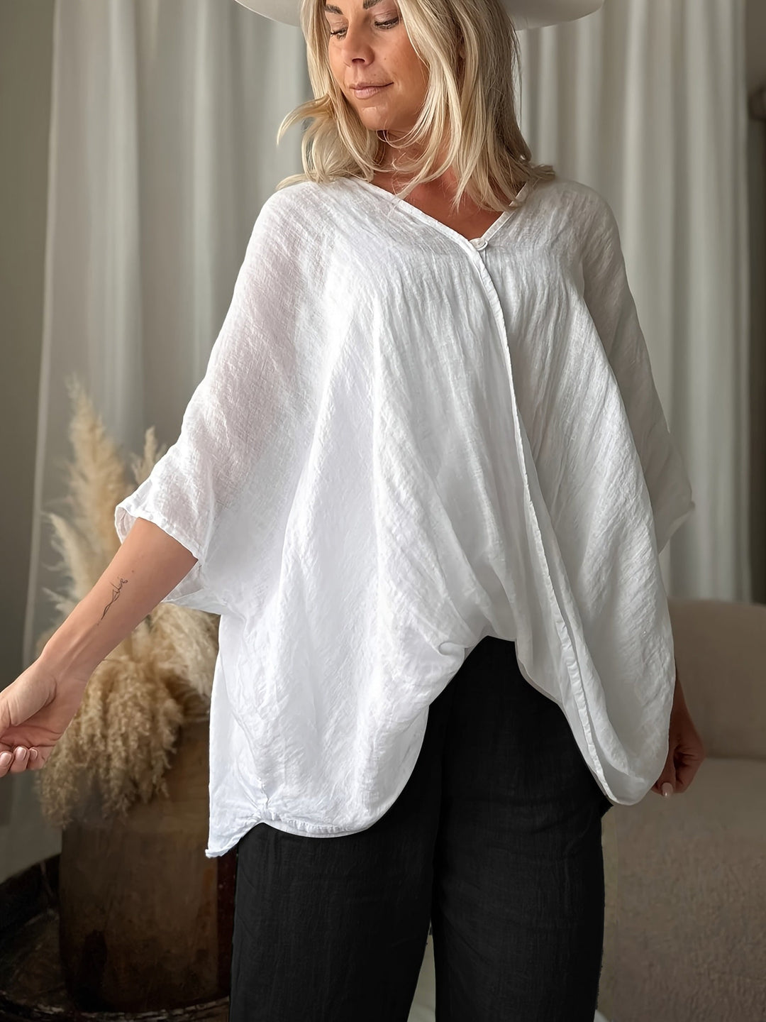 Winnie - Bluse Im Bohemian Stil Mit Weiten Ärmeln