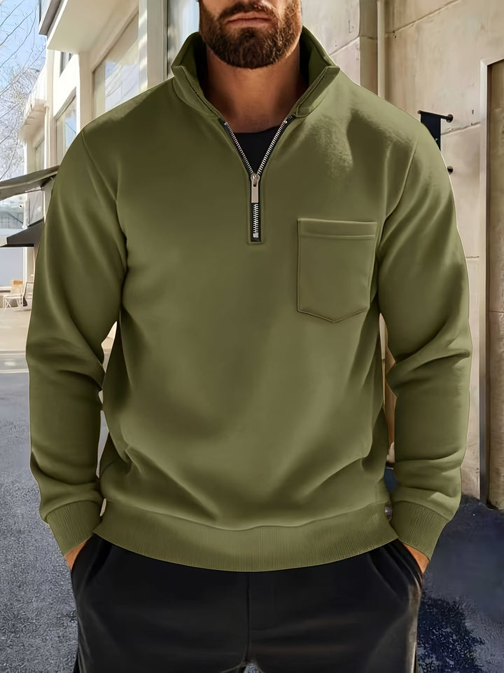 Nistor – Langarmshirt Mit Halbem Reißverschluss