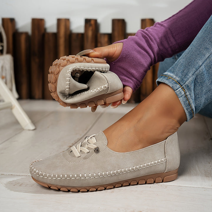 Zakiya – Bequeme Schnür Loafer Aus Wildleder