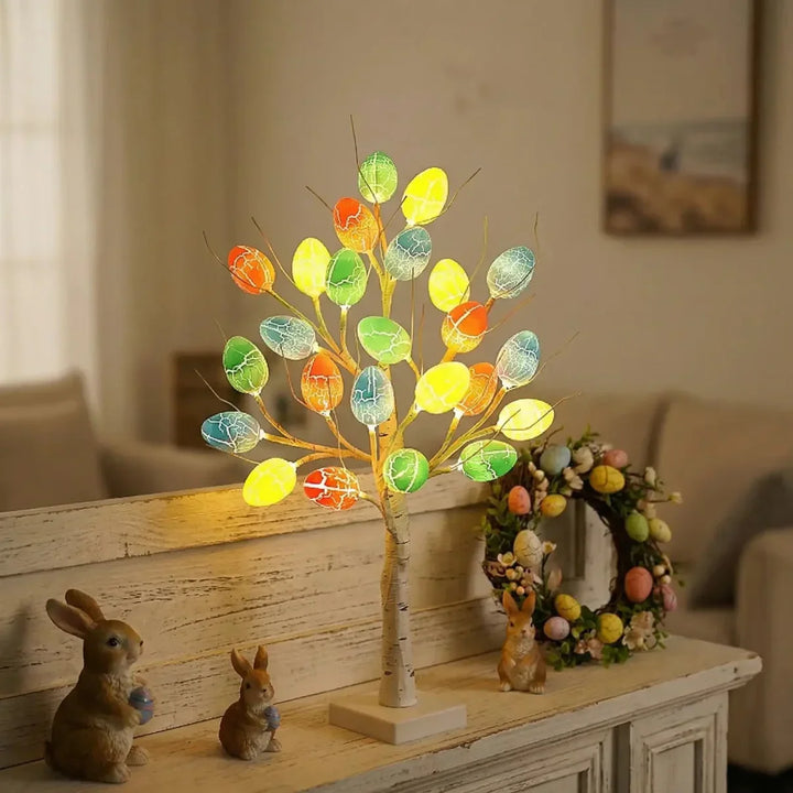 SpringAura - Bunter LED Osterbaum Für Eine Festliche Wohnkultur