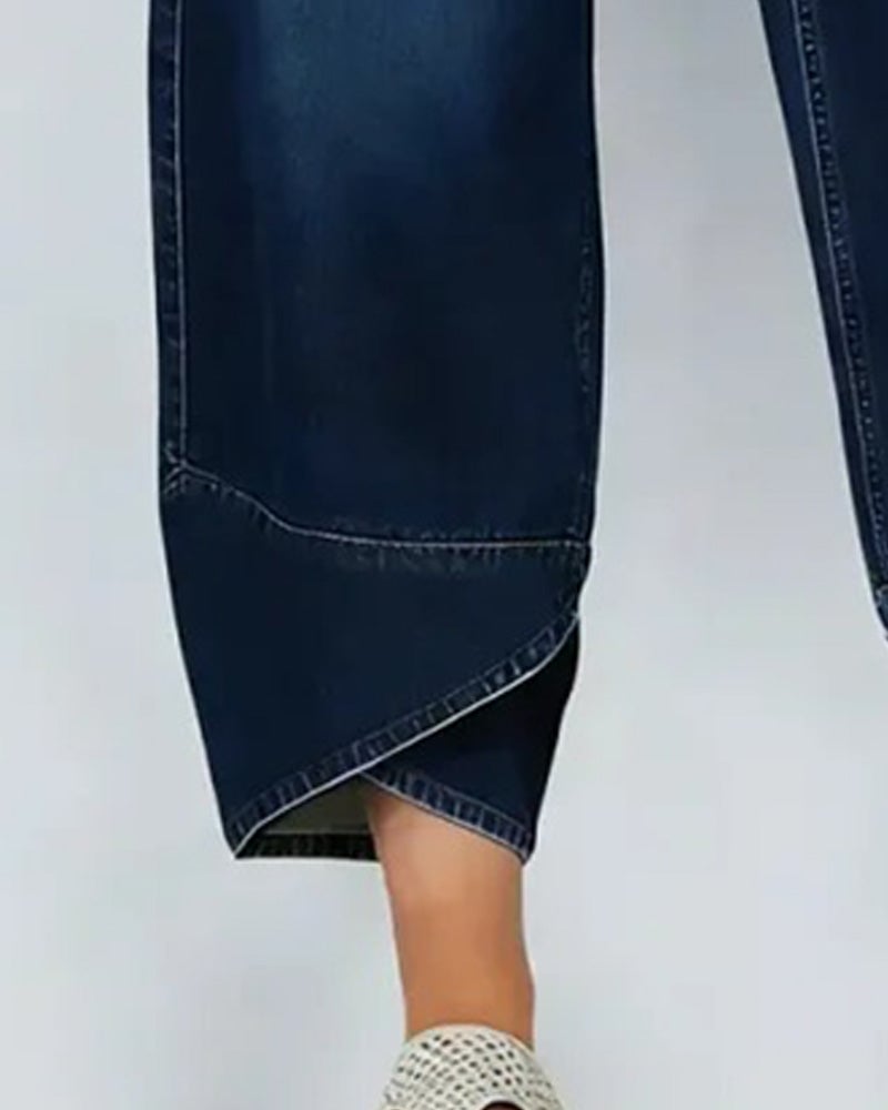 Synira – Lässige, Weite Beschnitten-Jeans