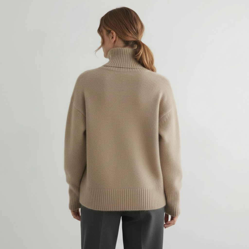 Marchao - Warmer Rollkragen Pullover Mit Hohem Kragen