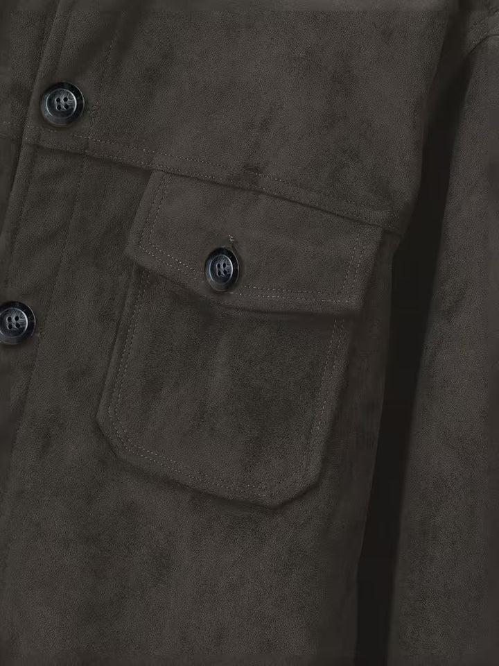Jelil – Wildleder Jacke Mit Zwei Vordertaschen
