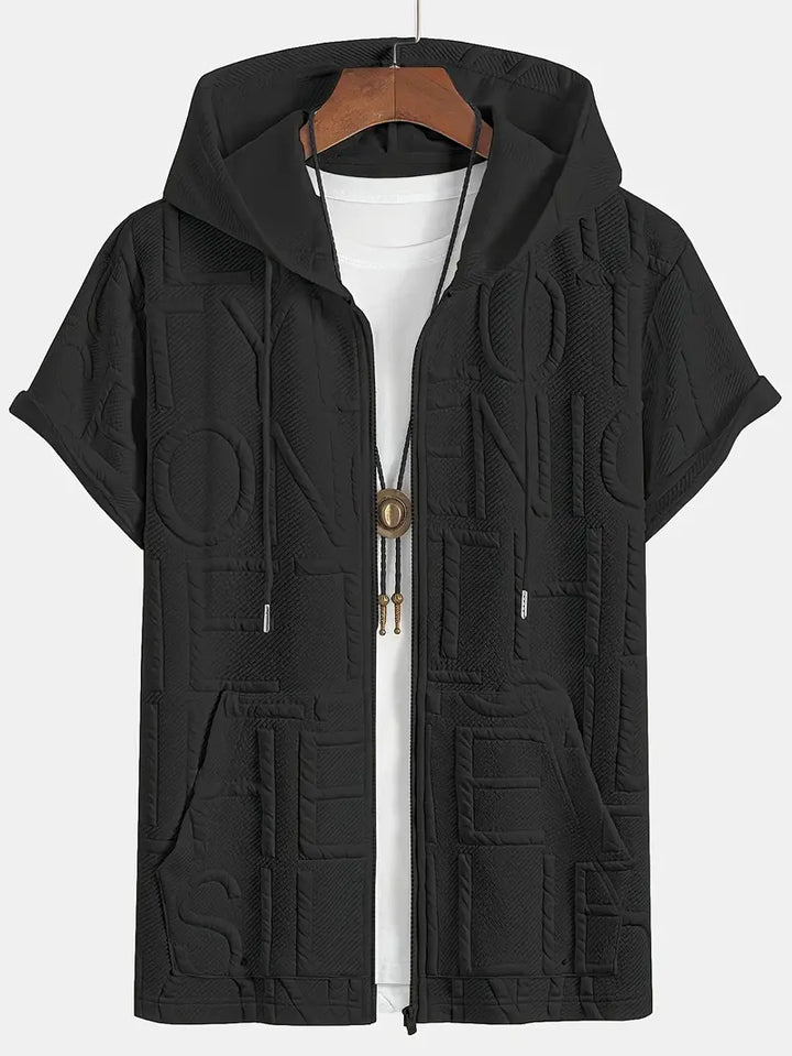 Henryk – Elegante Kurze Ärmel Kapuzen Mit Reißverschluss