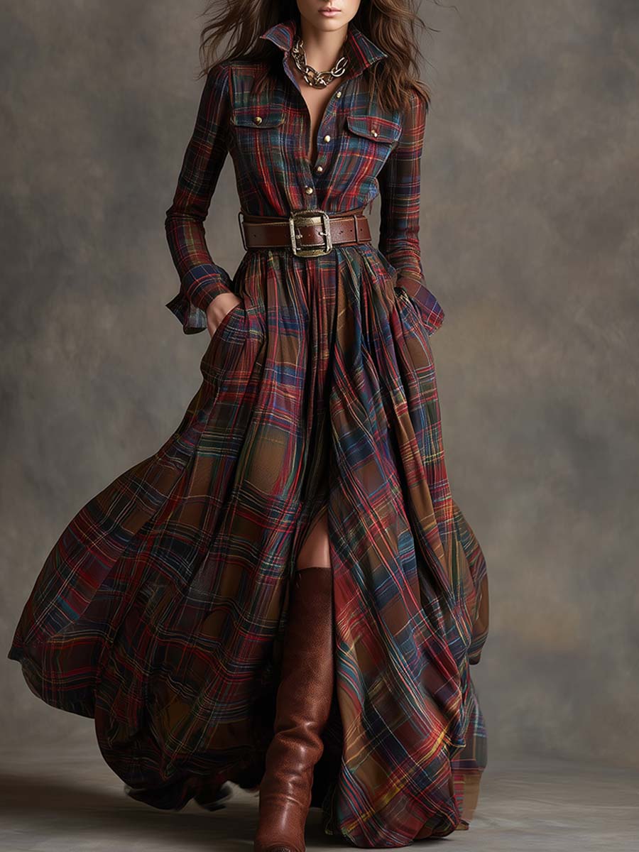 Hadasa – Maxikleid Mit Taillengürtel