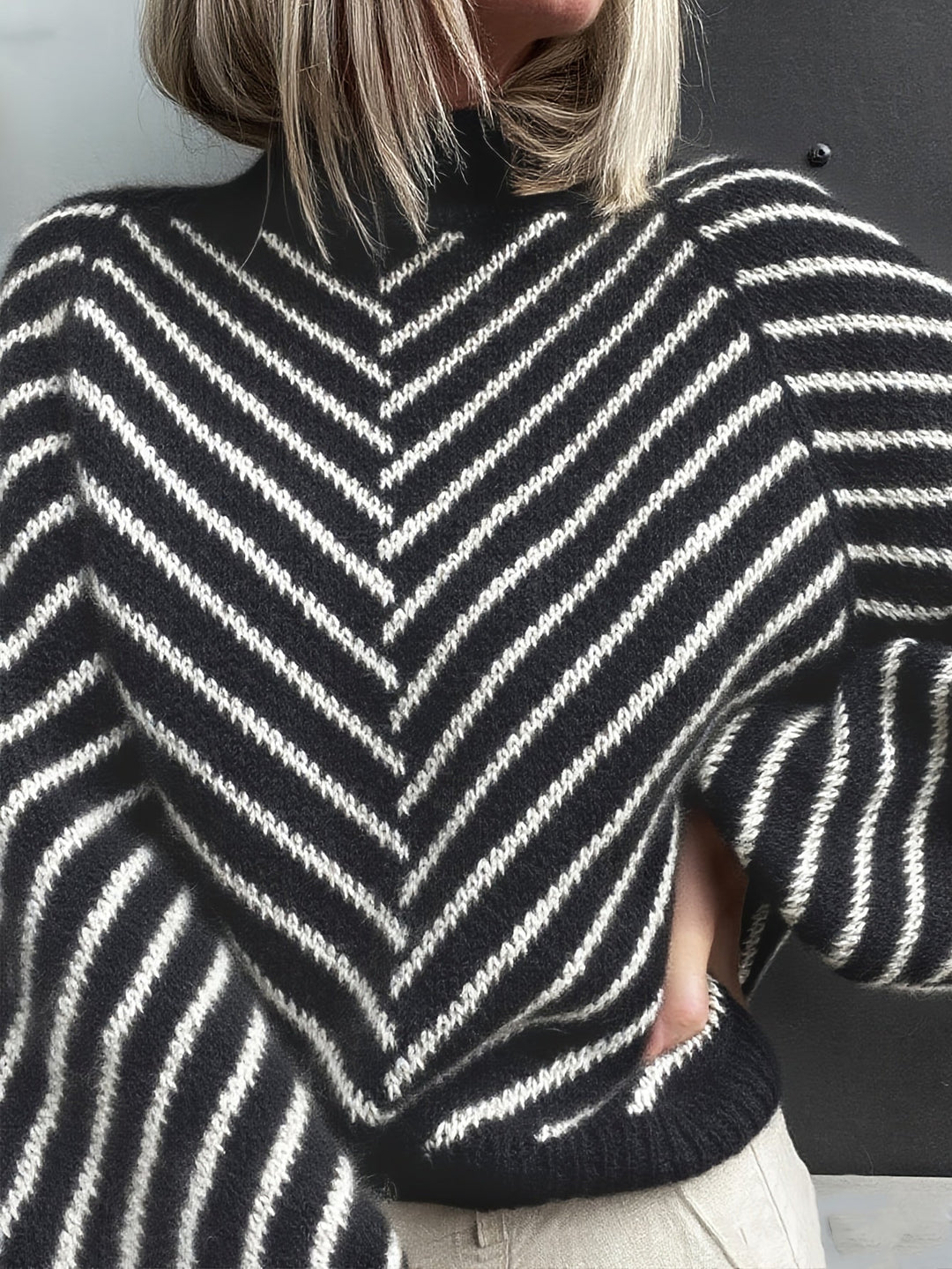 Klarysa – Lässiger Langarm Strickpullover