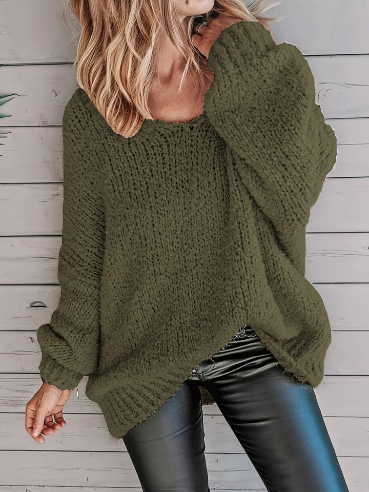 Jeannette - Rundhals-Pullover Mit Langen Ärmeln