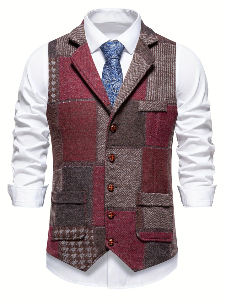 Mladen - Vintage Anzugweste Mit Revers Und Tasche