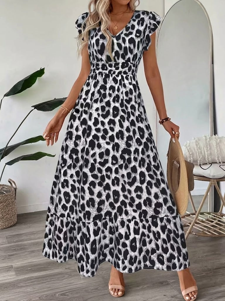 Ranika – Ärmelloses Maxi Kleid Mit V-Ausschnitt
