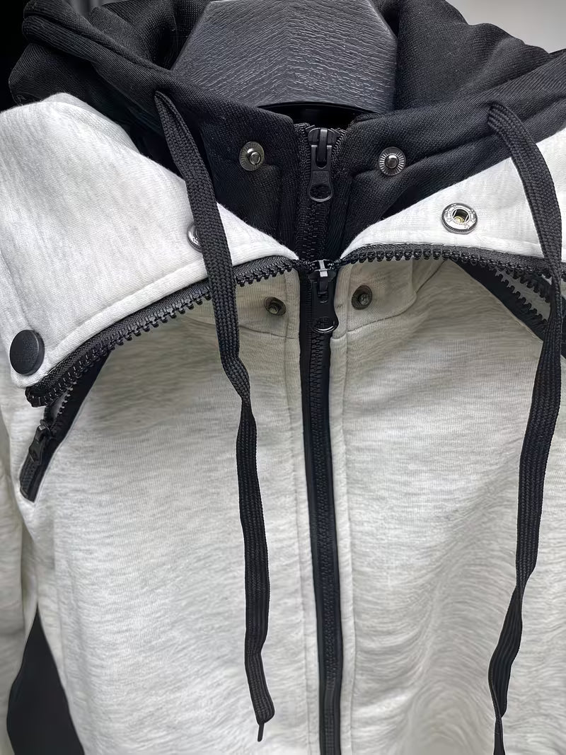 Griffiths – Langärmeliger Kapuzenpullover mit Viertel Reißverschluss