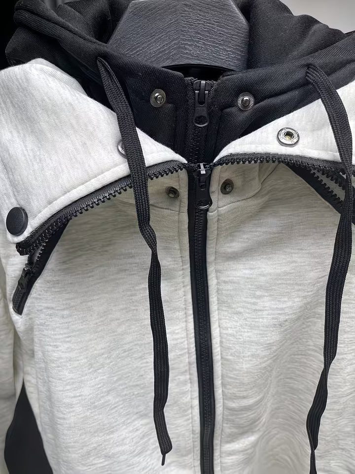 Griffiths – Langärmeliger Kapuzenpullover mit Viertel Reißverschluss