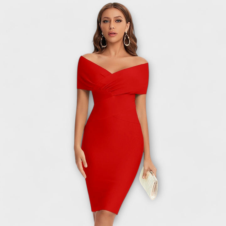 Leesina – Elegantes Kleid Mit V-Ausschnitt