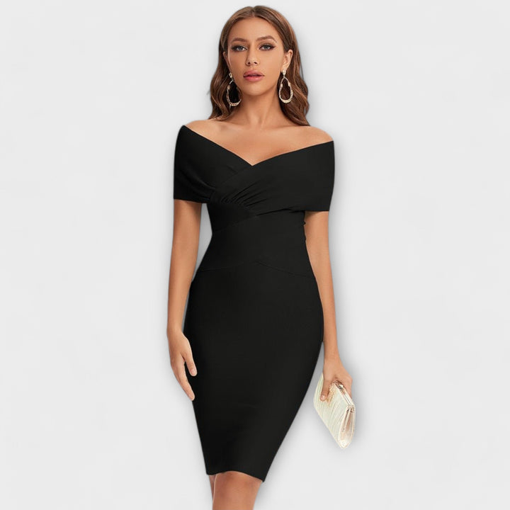 Leesina – Elegantes Kleid Mit V-Ausschnitt