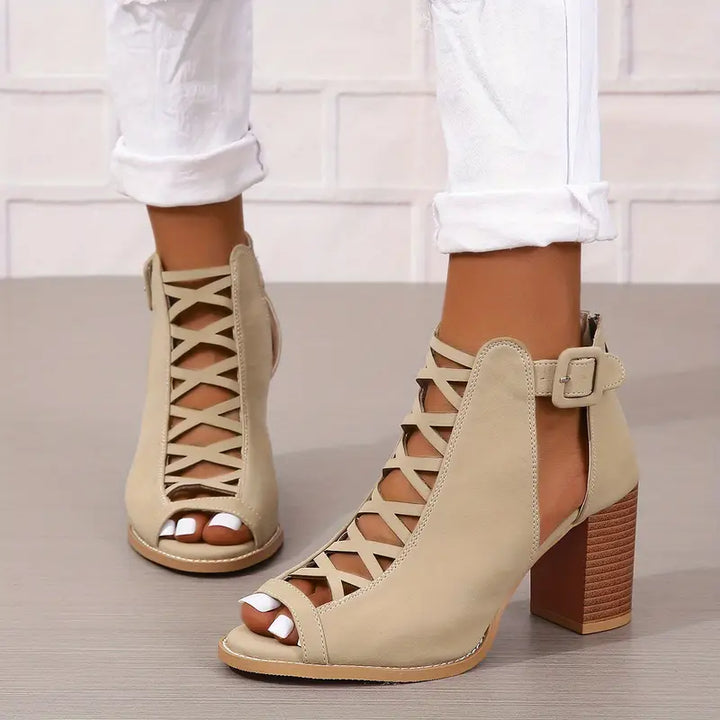 Ruzilya - Elegante Sandalen Mit Klobigem Absatz