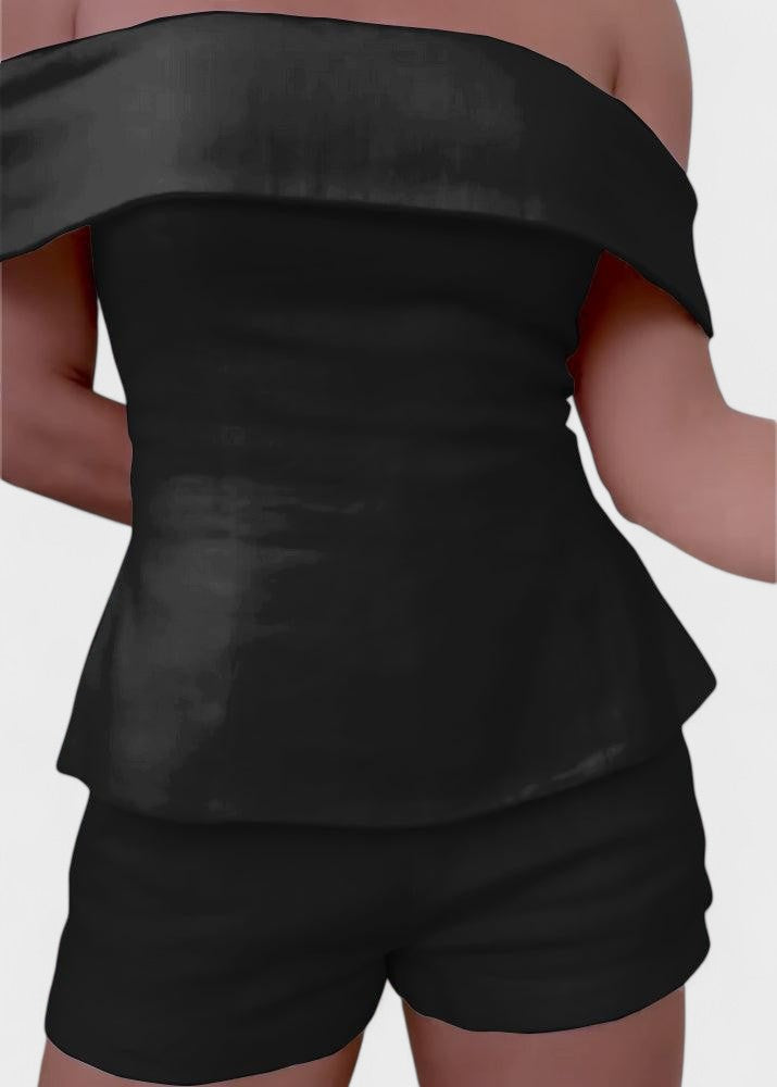 Shalita – Zweiteiliger Satz Aus Leinen Mit Schulterfreiem Oberteil