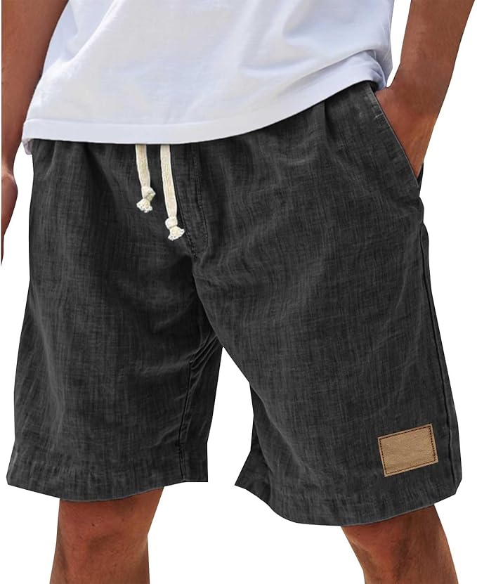 Alonz - Leinenshorts Mit Elastischem Bund