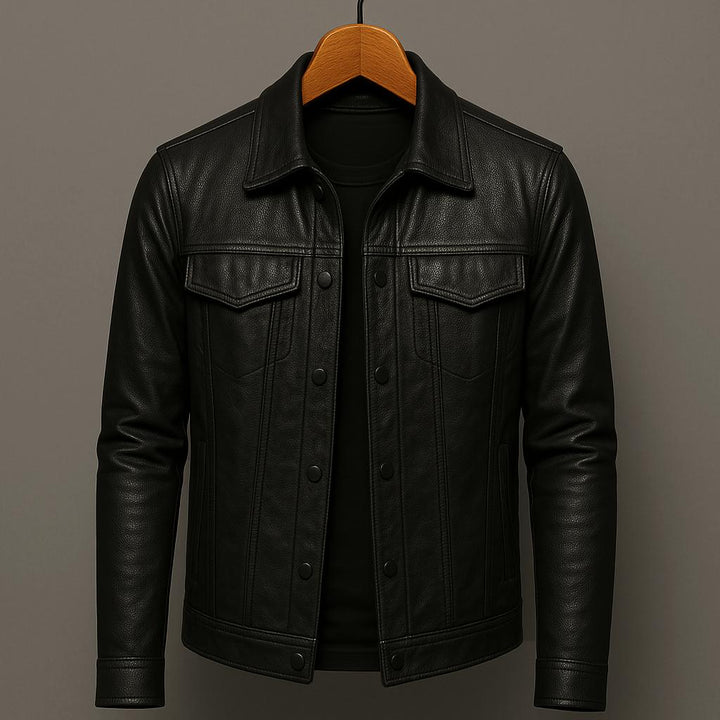 Lulzim – Lässige Schlanke Passform Leder Jacke