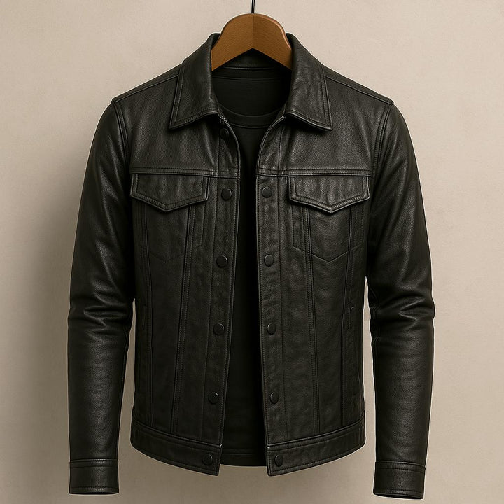 Lulzim – Lässige Schlanke Passform Leder Jacke