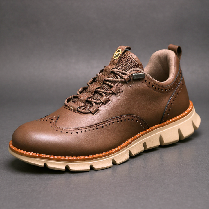 Heijnen – Sneaker Aus Leder im Wingtip Brogue Stil