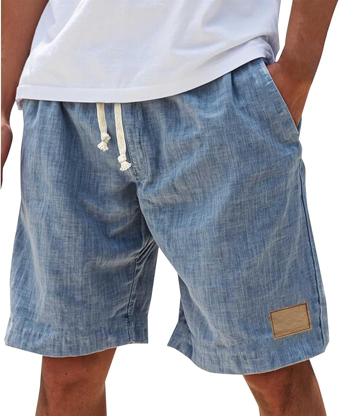 Alonz - Leinenshorts Mit Elastischem Bund