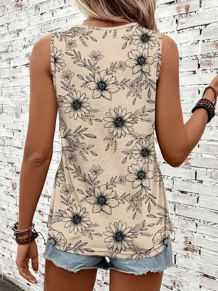 Lilou – Lässiges Sommer Top Mit Blumen Drucken
