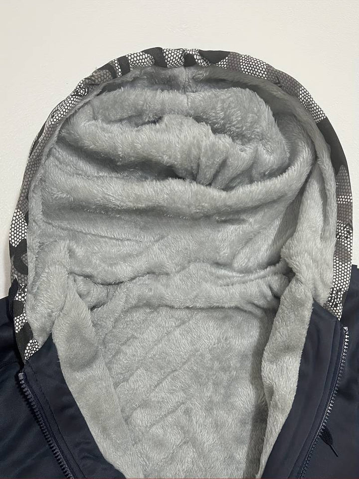 Oziel - Warme Fleece Jacke Mit Kapuze Und Reißverschluss