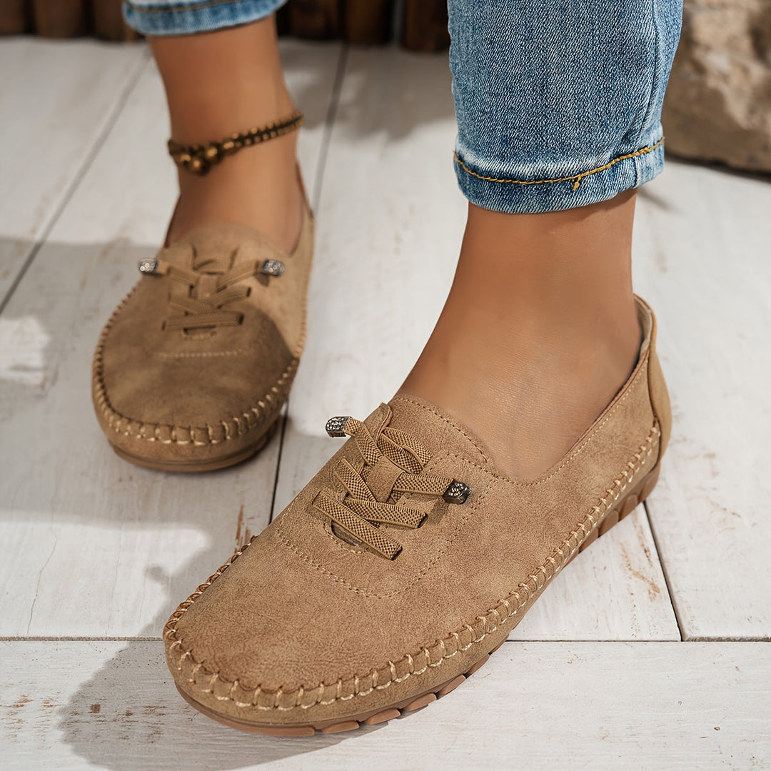 Zakiya – Bequeme Schnür Loafer Aus Wildleder