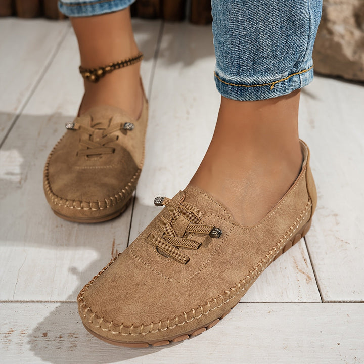 Zakiya – Bequeme Schnür Loafer Aus Wildleder