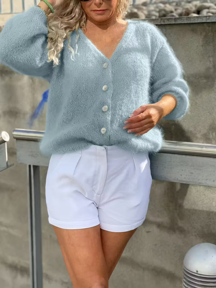 Hozanna - Langärmeliger Strickpullover Mit Knöpfen