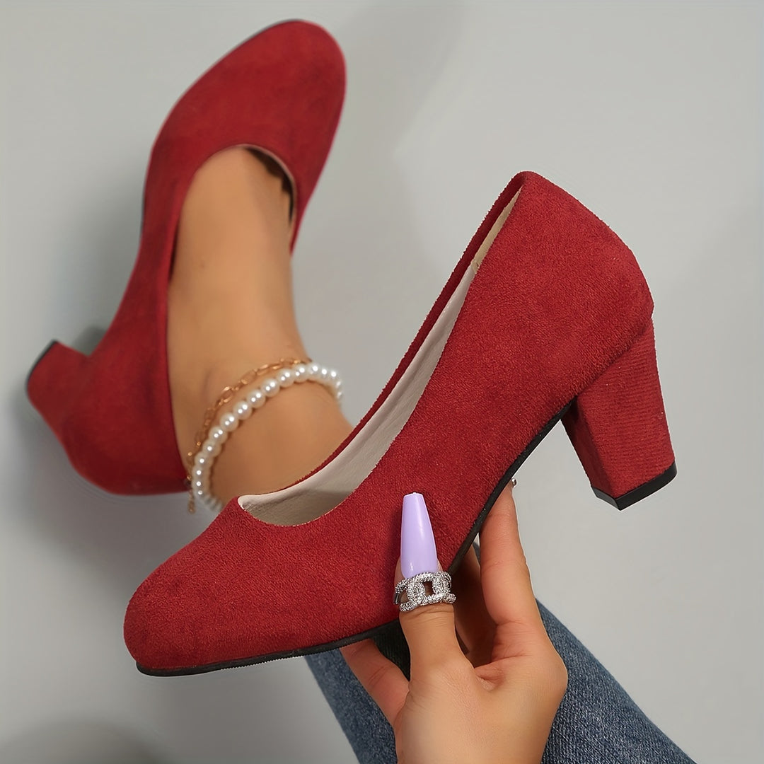 Kirstten – Pumps Aus Wildleder Mit Blockabsatz