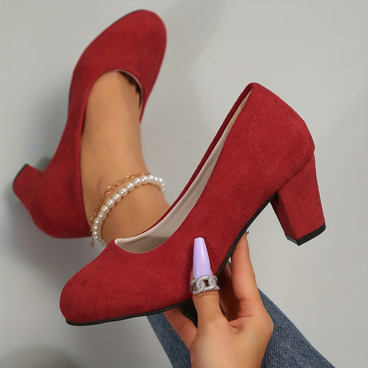 Kirstten – Pumps Aus Wildleder Mit Blockabsatz