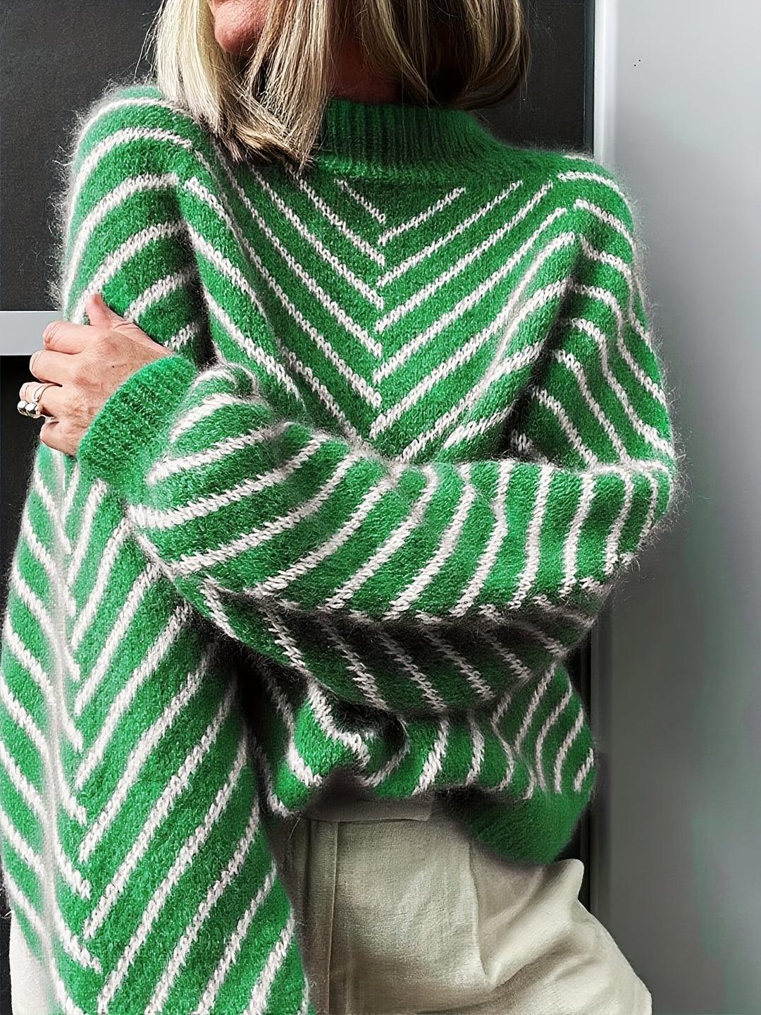 Klarysa – Lässiger Langarm Strickpullover