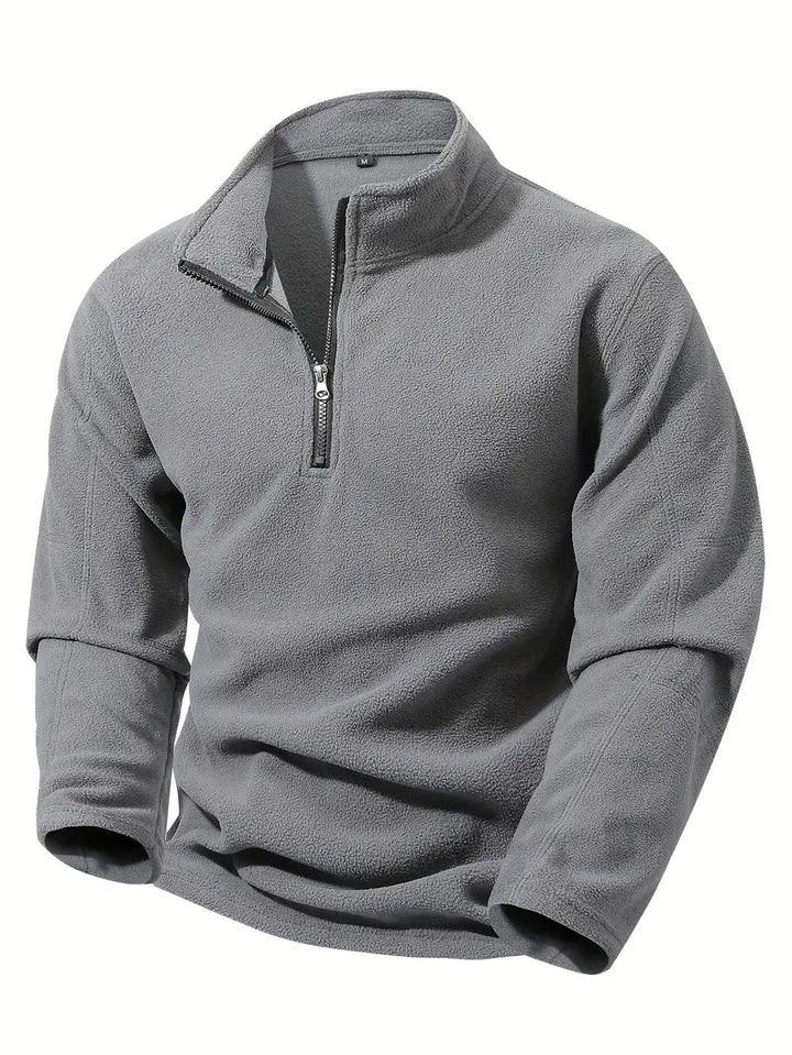 Maurits – Sweatjacke Mit Halbem Reißverschluss Und Stehkragen