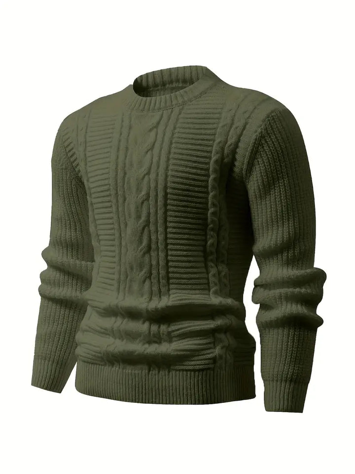 Jilson – Rundhals Pullover Mit Struktur Und Langen Ärmeln