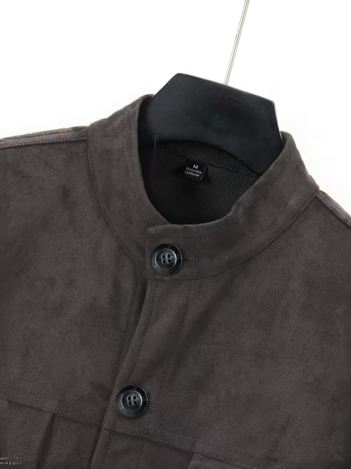 Jelil – Wildleder Jacke Mit Zwei Vordertaschen