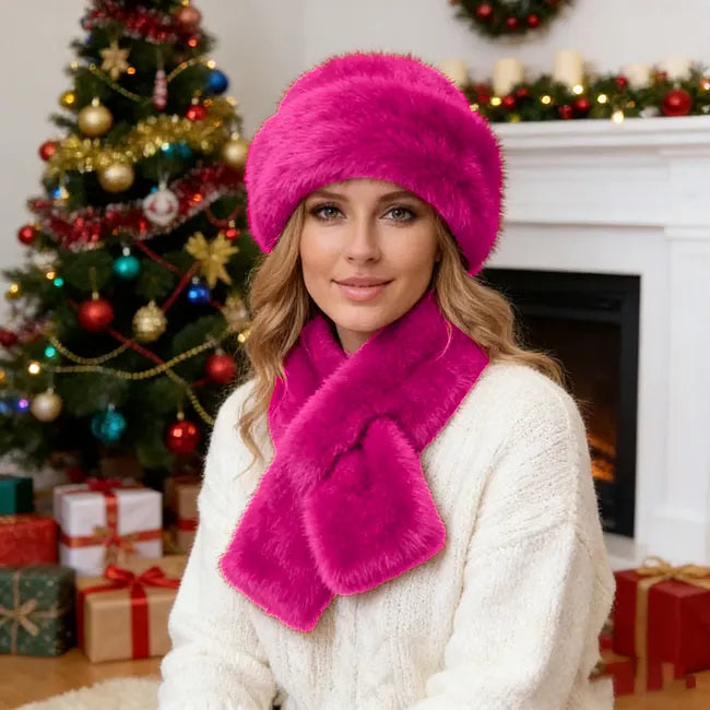 Eugenie – Set Aus Flauschiger Wintermütze Und Passendem Schal