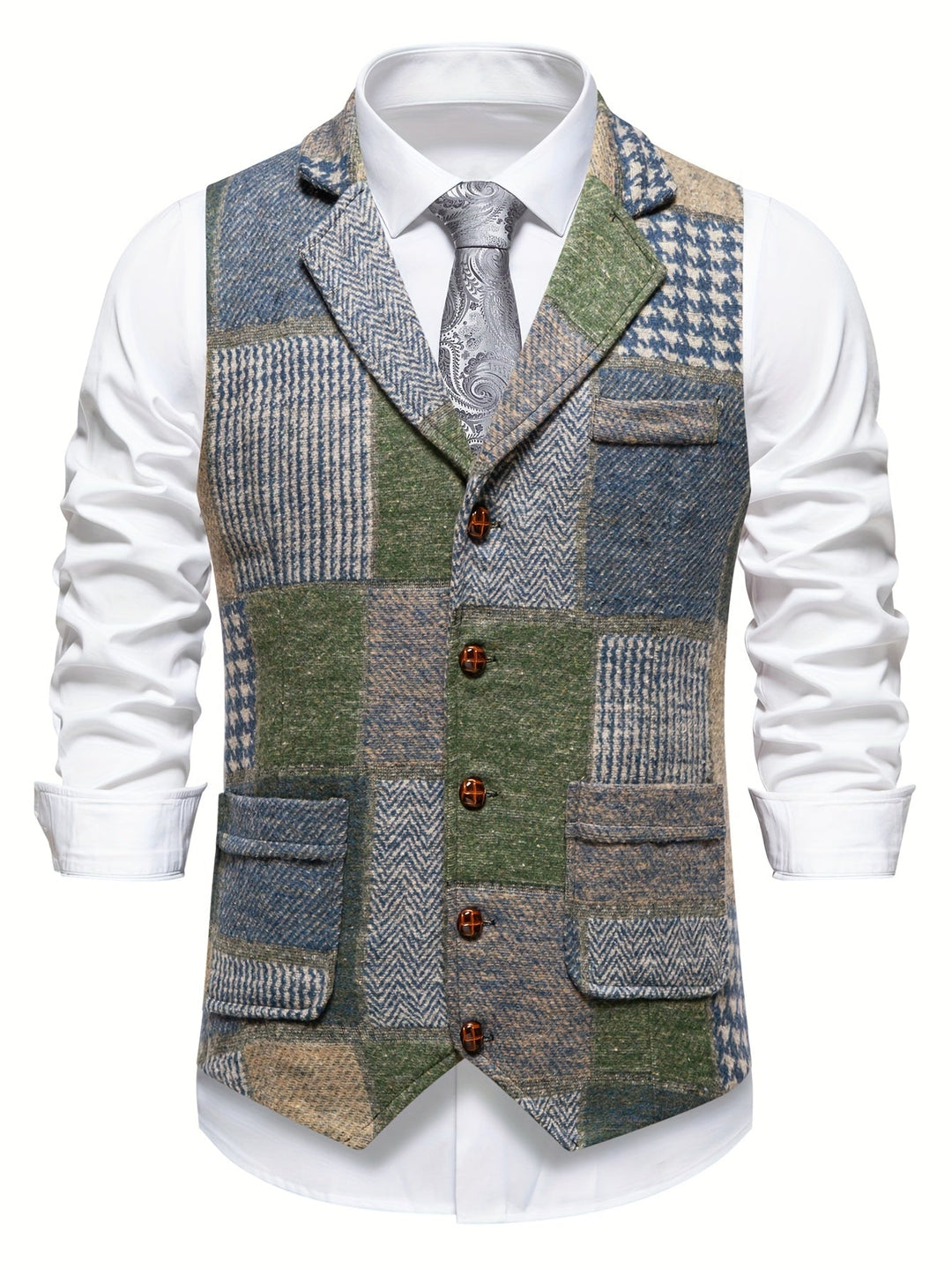 Mladen - Vintage Anzugweste Mit Revers Und Tasche