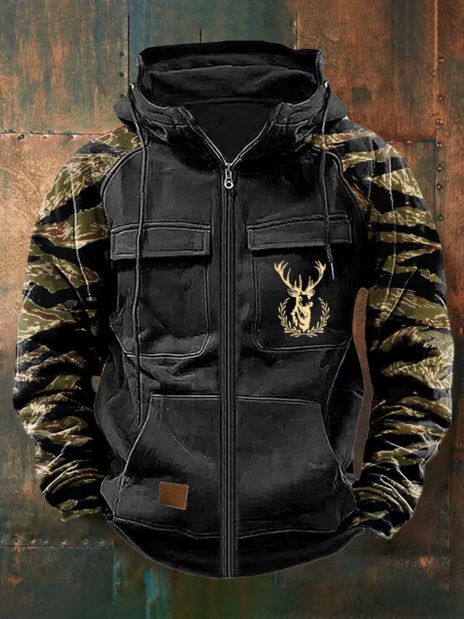 Jernard – Kapuzenjacke Mit Reißverschluss Und Mehreren Taschen