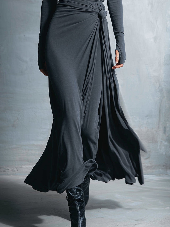 Joeena – Maxikleid Mit Seitlichem Knoten