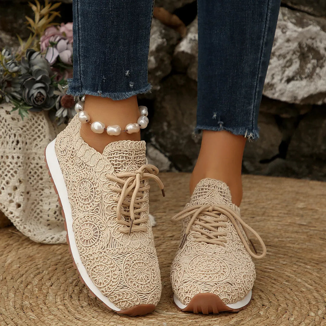 Susannah - Atmungsaktiver Strick-Turnschuh mit Schnürung