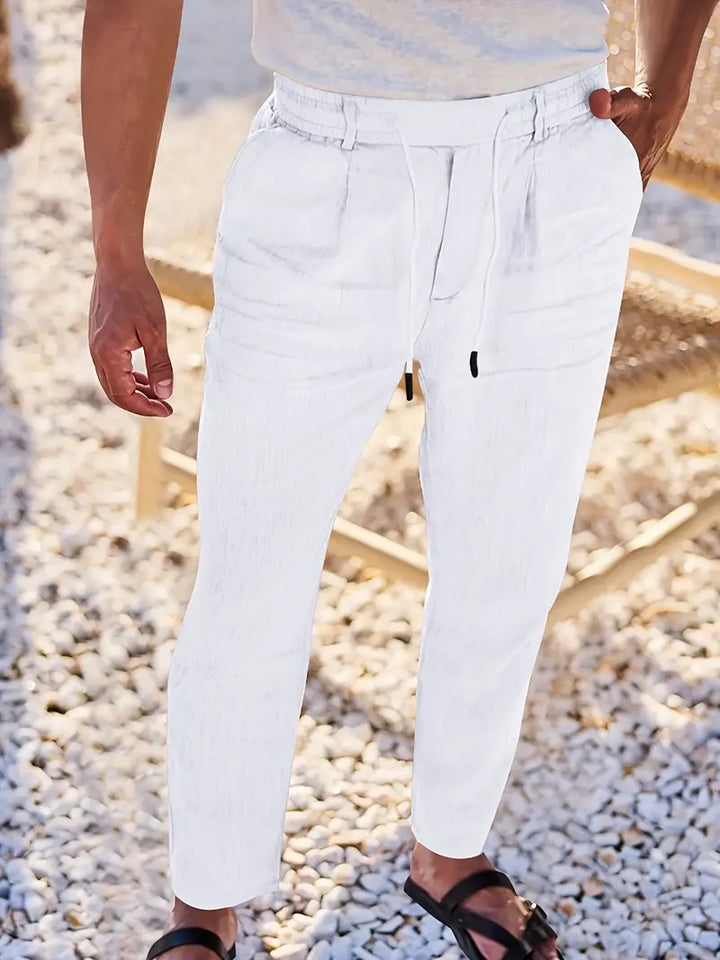 Nichols – Locker Sitzende Hose Aus Leinen Mit Kordelzug