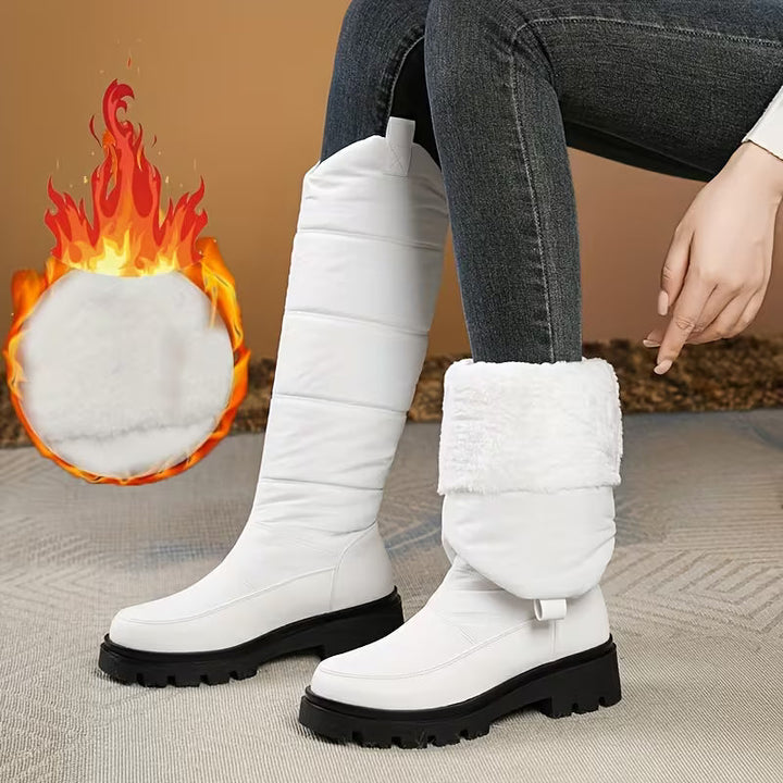 Menna – Winter-Kniehohe Stiefel Mit Rutschfester Sohle